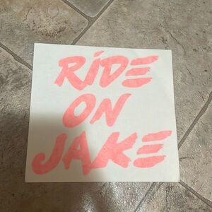 Ride On Jake sticker - the original - Burton snowboards